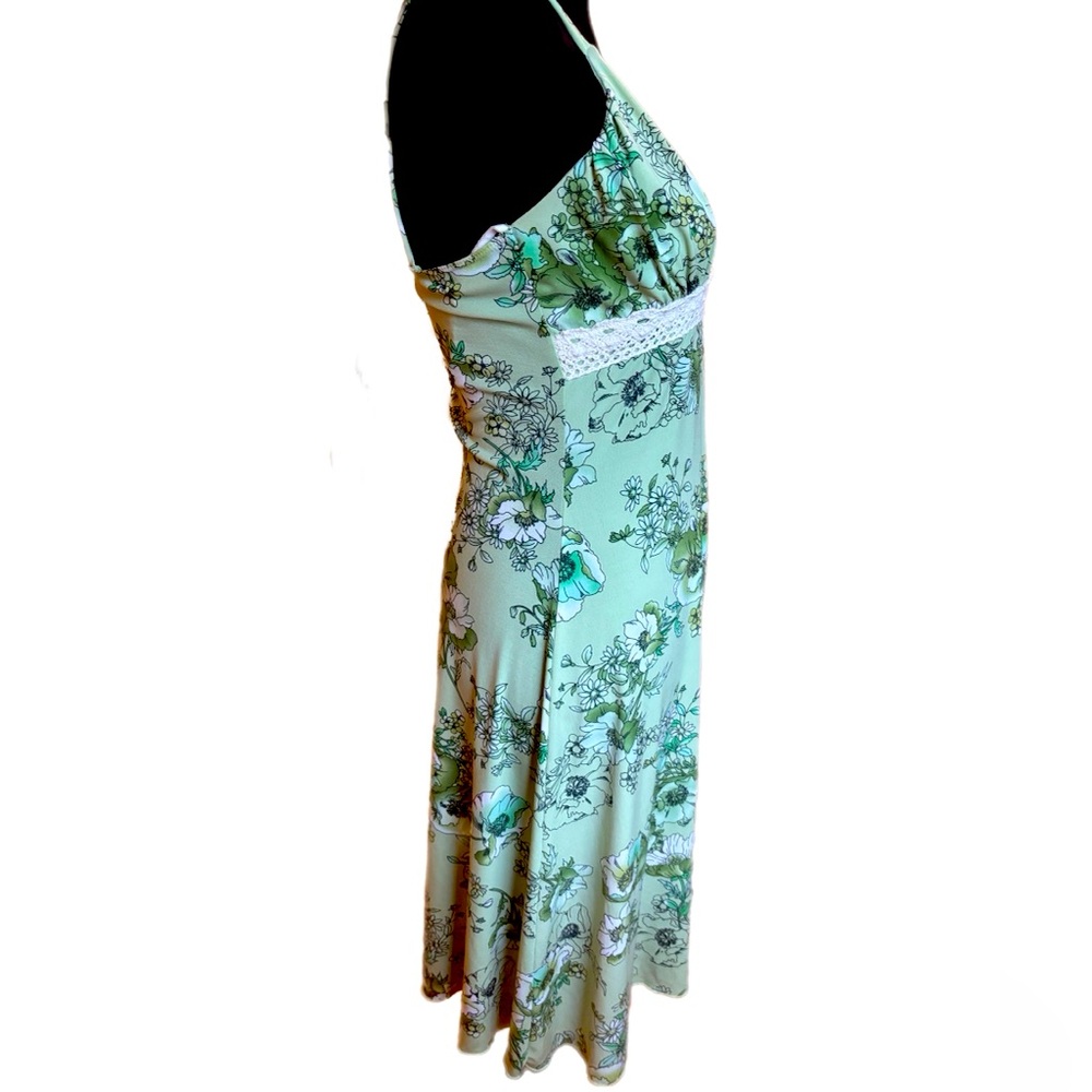 Y2K Green Floral Dress - Picture 3 of 5